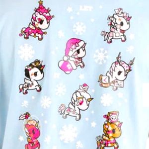 Tokidoki Christmas Festive Tee Shirt New Unicornos Unisex Size XL